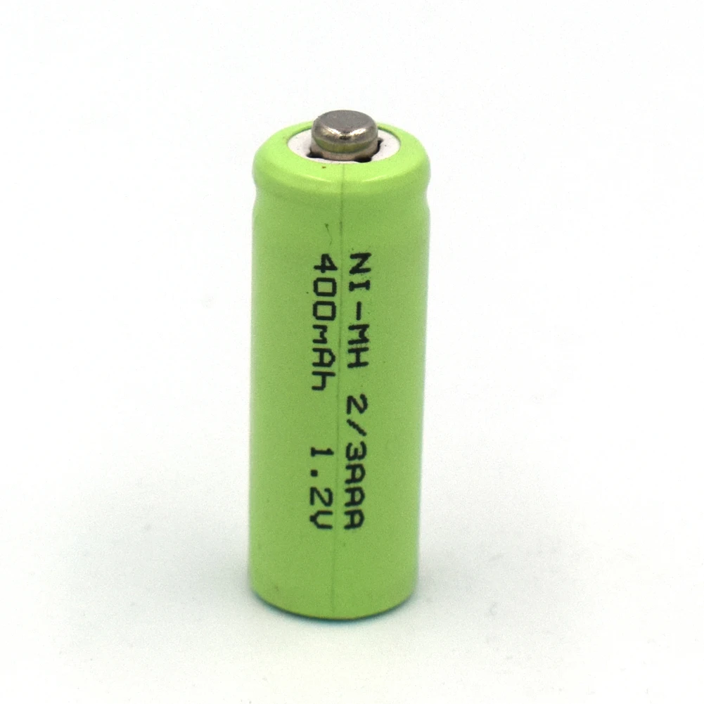 1.2V 2/3AAA Ni-Mh NiMh Moutain Top No Welding Tabs Rechargeable Battery 400mAh For electronic Toys Flash LED Ligh