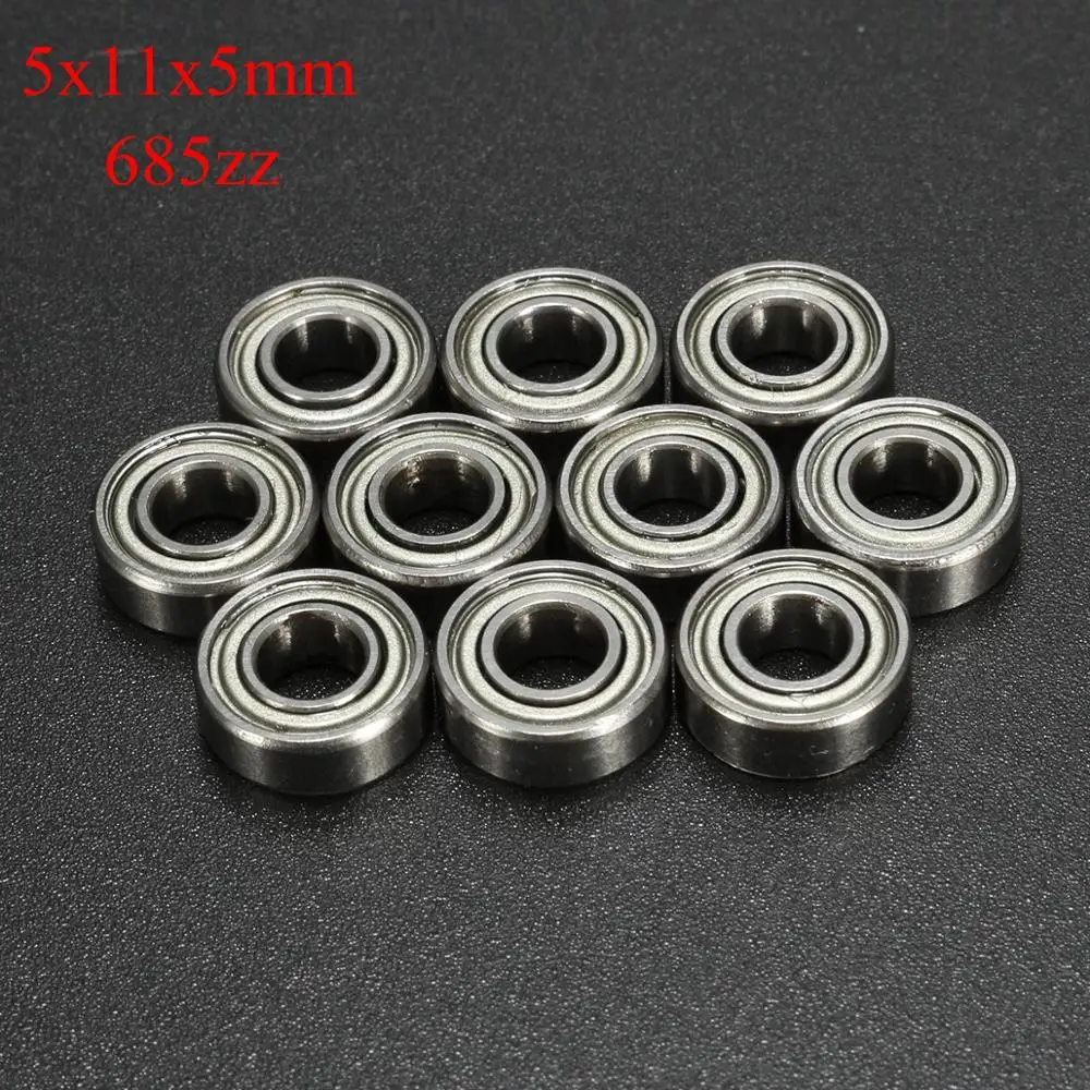 10pcs 685ZZ  5*11*5mm Ball Bearing Double Shielded Miniature High-carbon Steel Single Row  Ball Bearing