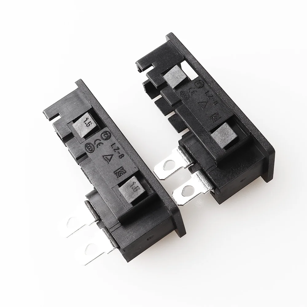 LZ-8-29 2P IEC Power Socket C8 Connector with Lamp with Red Rocker Switch