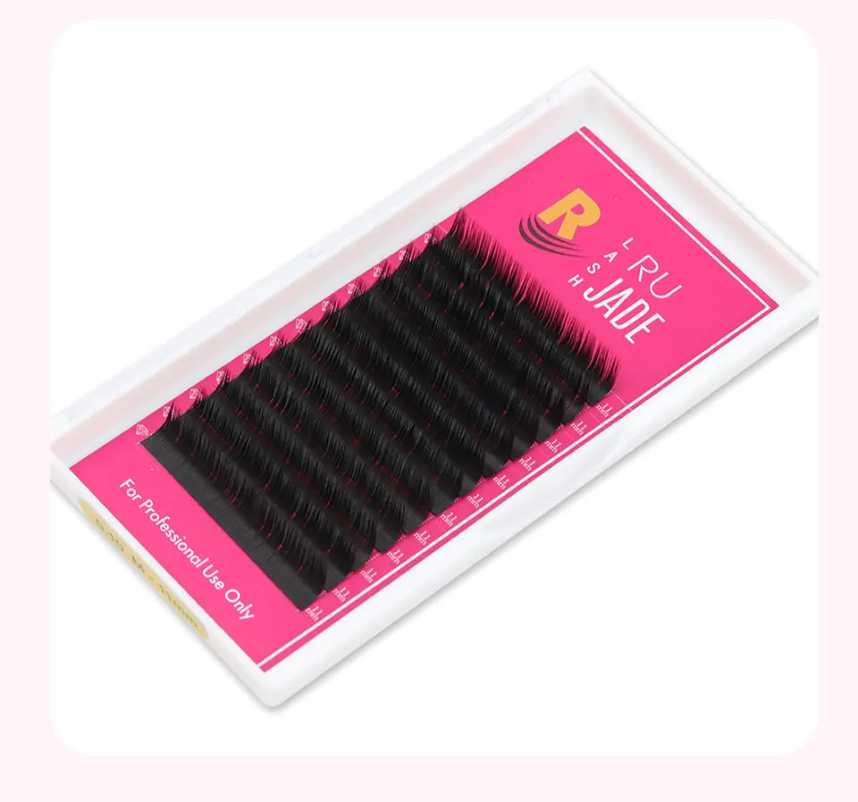 L +/LU(M) locken Falschen Wimpern Extensions Faux Nerz Lash Einzelnen Wimpern Matte Schwarz 8-15mm Gemischt Weiche N/L form Make-Up Wimpern – Detail 17