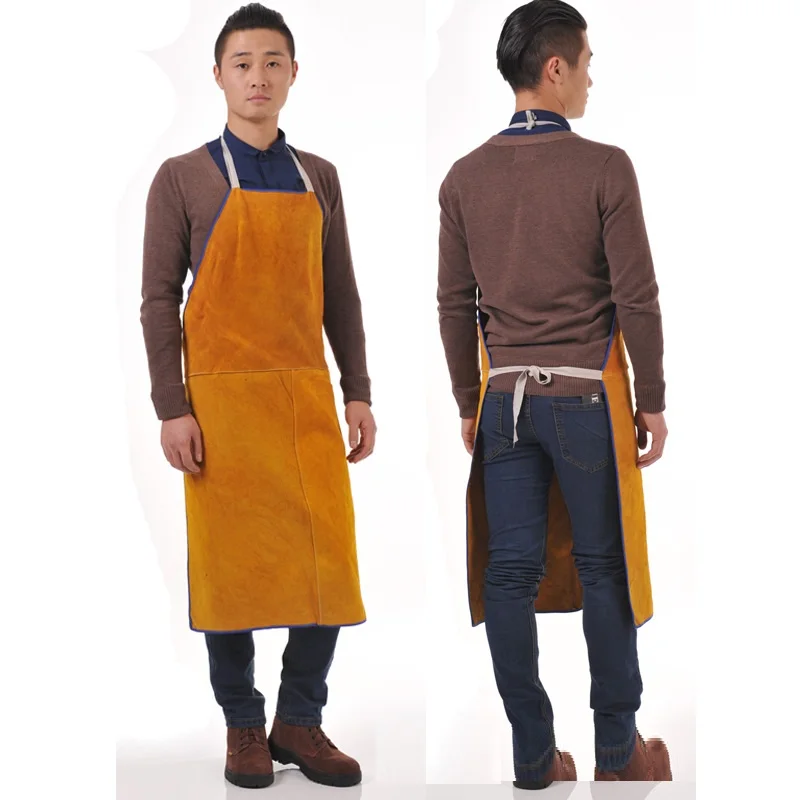 

2023 New Welding Aprons Protective Welders Clothing Thermal Protection Workwear Cowhide Leather Heat Insulation 100*70cm 60*90cm