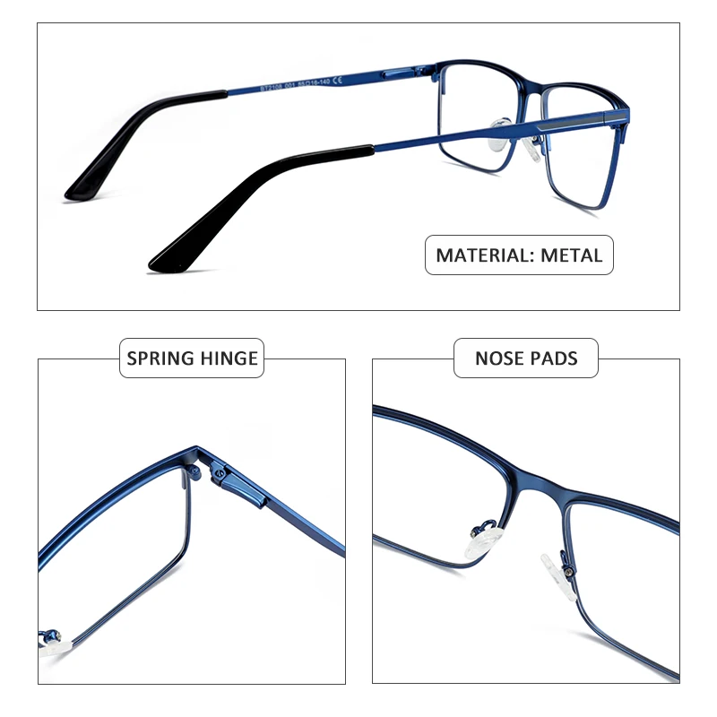 ZENOTTIC 2023 Men Titanium Alloy Optical Glasses Frame Fashion Male Square Eyewear Ultralight Metal Non-Prescription Eyeglasses