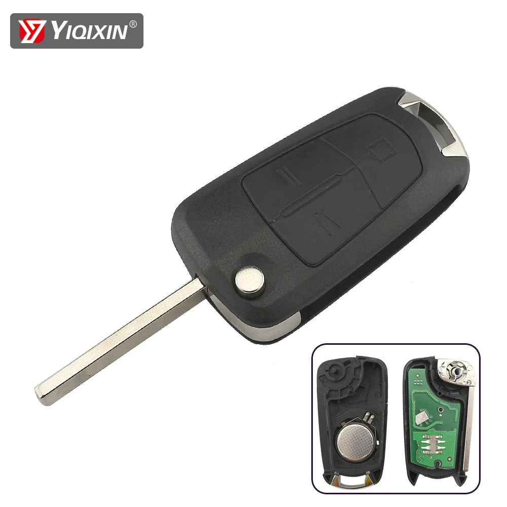 YIQIXIN 3 Button Flip Remote Car Key 433MHZ PCF7946 Chip For Opel/Vauxhall Astra H 2004-2009 Zafira B 2005-2013 Corsa D Vectra C