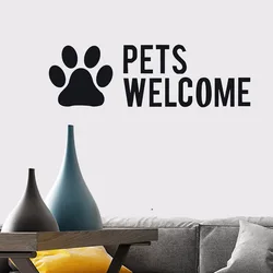 PETWELCOM Letters Wall Sticker Pet Shop PVC Wall Decal Dog Cat Mural Art Sticker Pet Grooming Salon Decoration