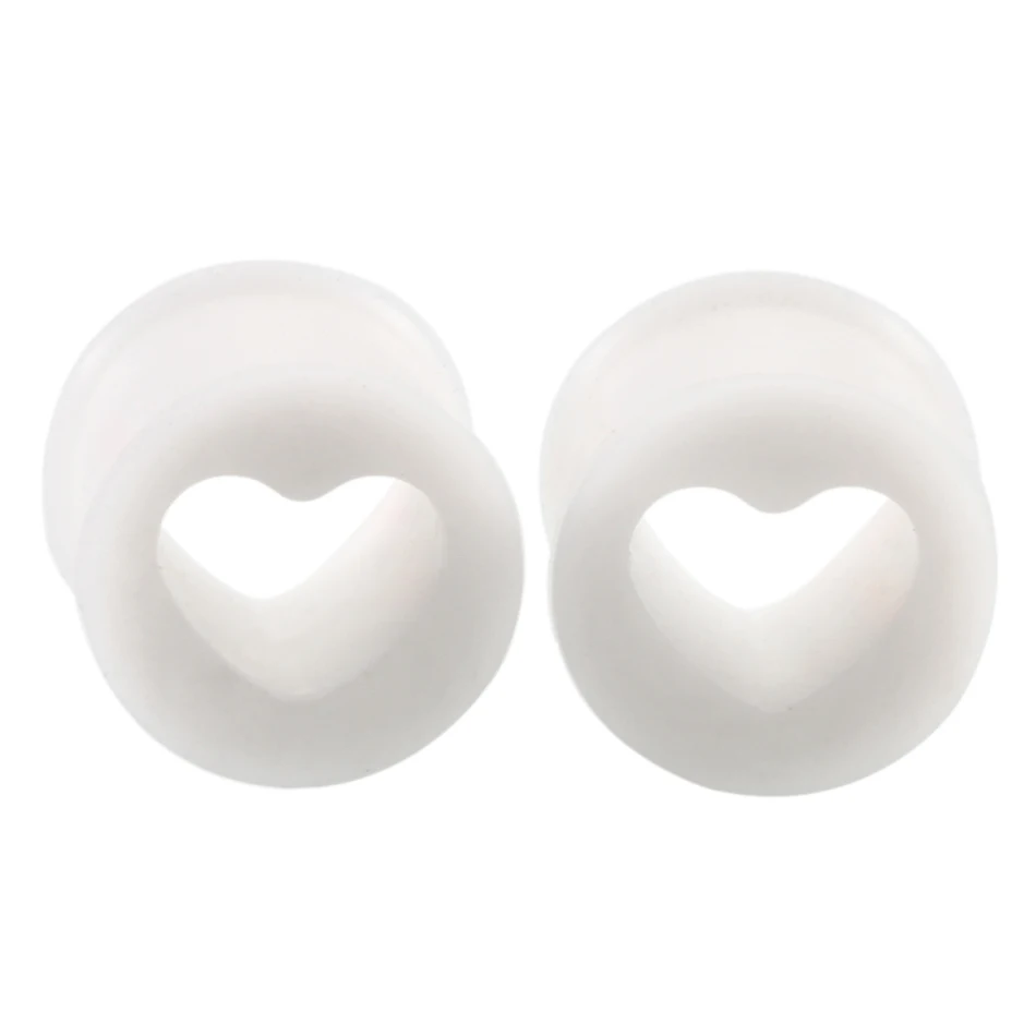 2pcs/lot Silicone Flexible Thin Double Flared Ear Plugs Flesh Tunnel Ear Gauges Expander Stretcher Earlets Ear Piercings Jewelry