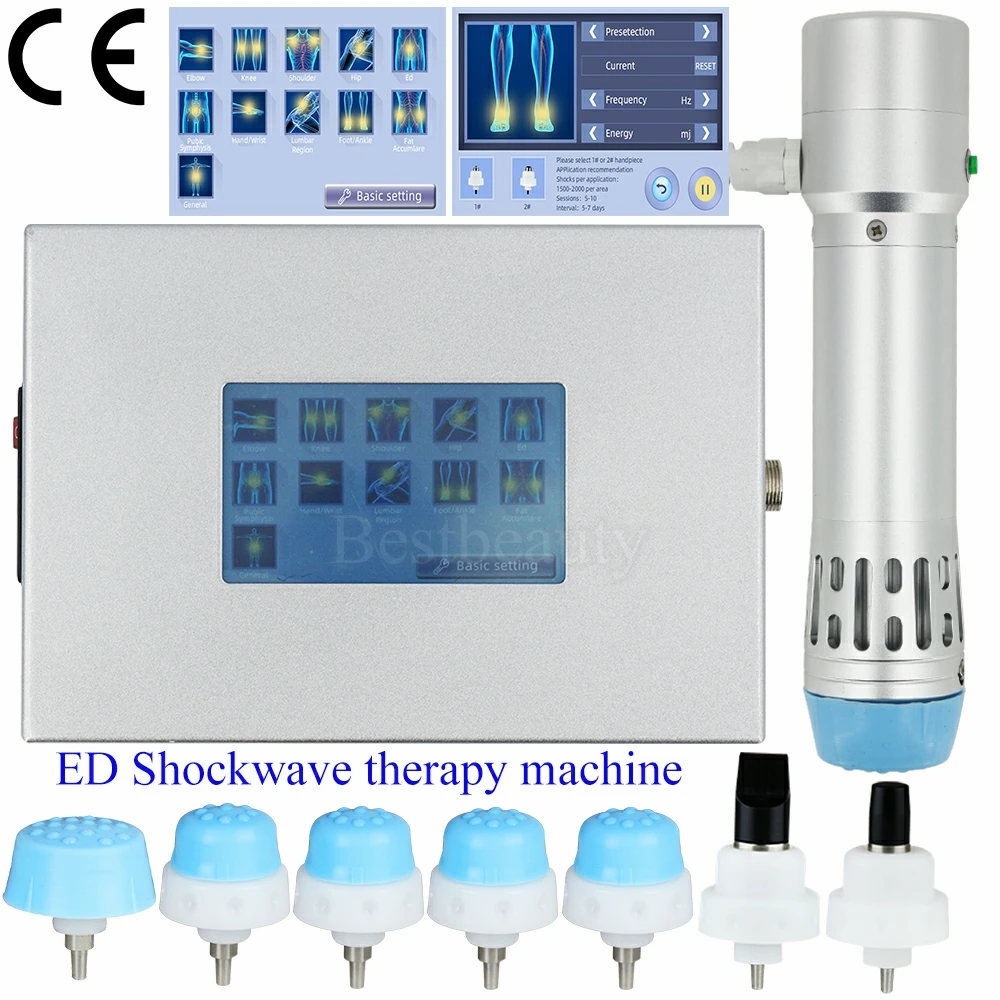 

Professional ED Shockwave Therapy Machine Electromagnetic Extracorporeal Shock Wave Devices Waist Back Body Massager Pain Relief