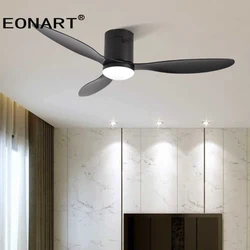 52 Inch Decorative DC Ceiling Fan With Remote Control Without Light Black ABS Ceiling Fans with light 220v Ventilador De Techo