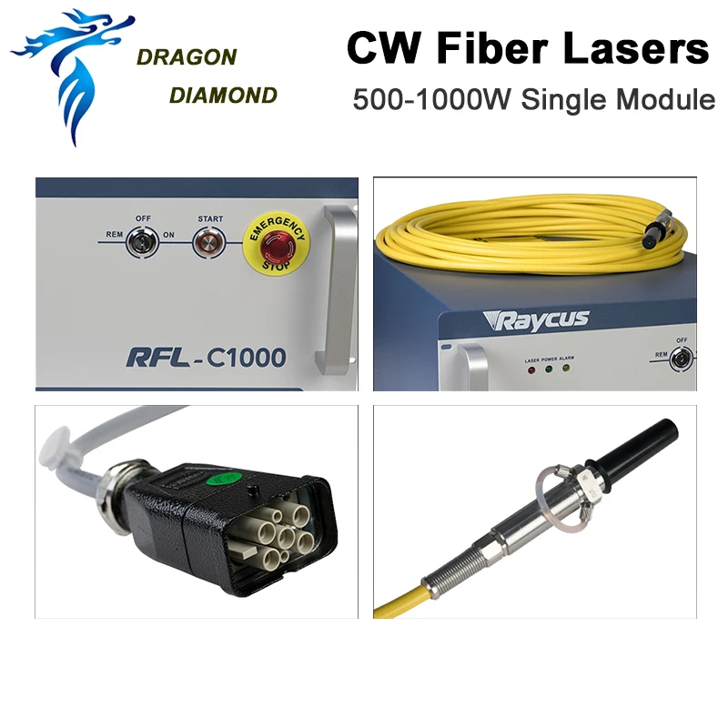 Originele Raycus Laser Bron RFL-C1000 (En) 1000W Enkele Module Cw Fiber Laser Voor Fiber Snijmachine