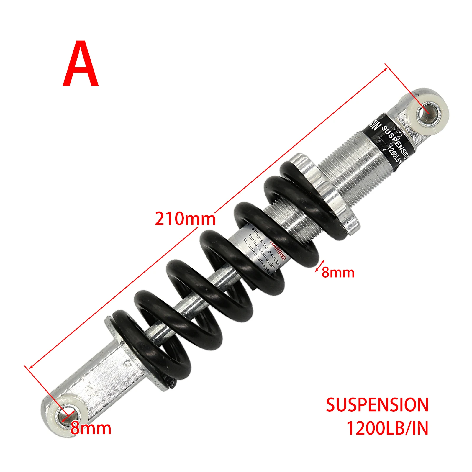 100MM 125MM 150MM 180MM 190MM 200MM rear suspension shock for 47cc 49CC super Minimoto ATV electric scooter mini Pocket Bike