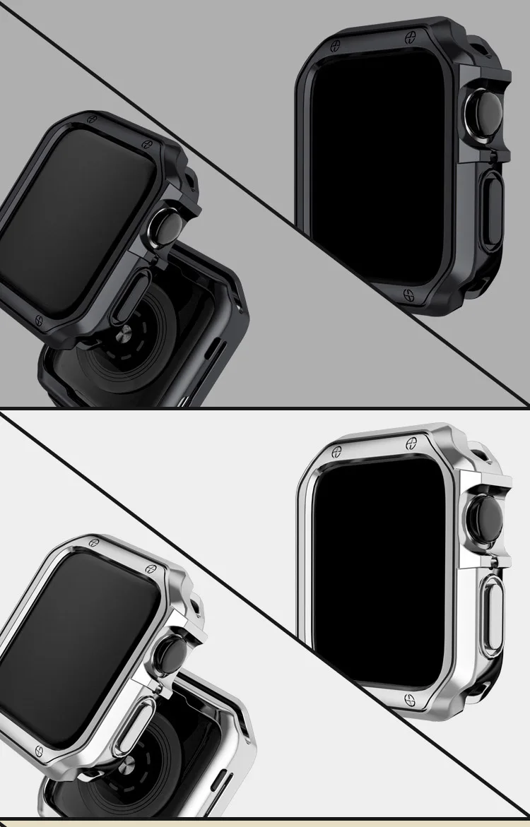 Coque de protection d'écran TUP pour Apple Watch, pare-chocs pour Apple Watch Series 9, 8, 7, 6, 5, 4, 3, 45mm, 41mm, 40mm, 44mm, 42mm, 38mm