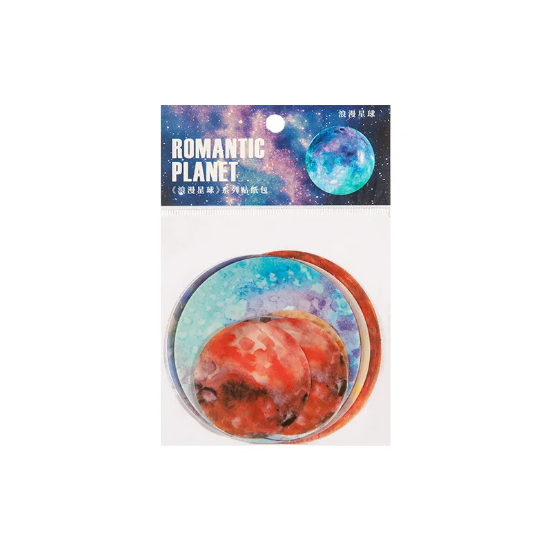 20 Pcs Galaxy Universe Planet Sticker Set Decoration Album Agenda Planner Stickers Scrapbooking Diary Sticky Paper Flakes