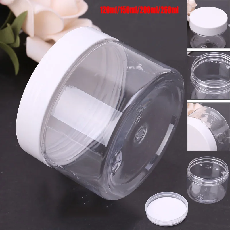 100ml-260ml Empty Storage Container Organizer Box For Light Clay Playdough Foam Slime Mud Makeup Jar Cosmetic Pot Cream Bottle