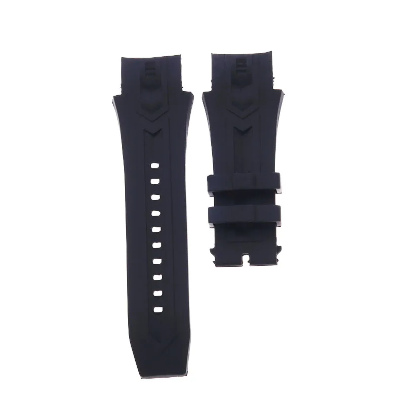 High quality 35mmx26mm black silicone watch strap for Invicta Bolt men watchband bracelet belt sports waterproof Accessories