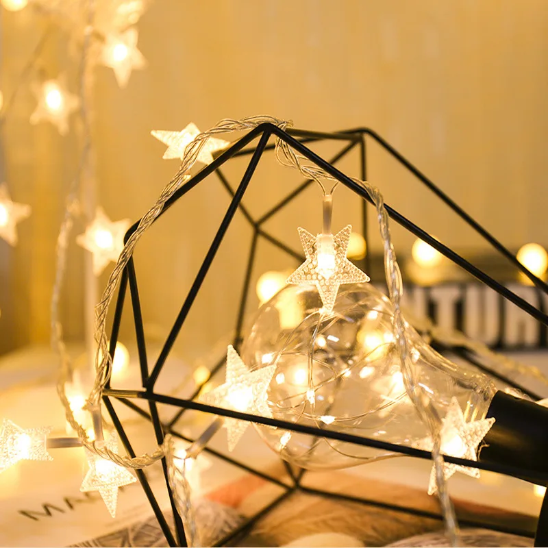 Background Cloth Tapestry Hanging Cloth Accessories Package Led Decorative Star Lights Connected To Iron Clip Installation