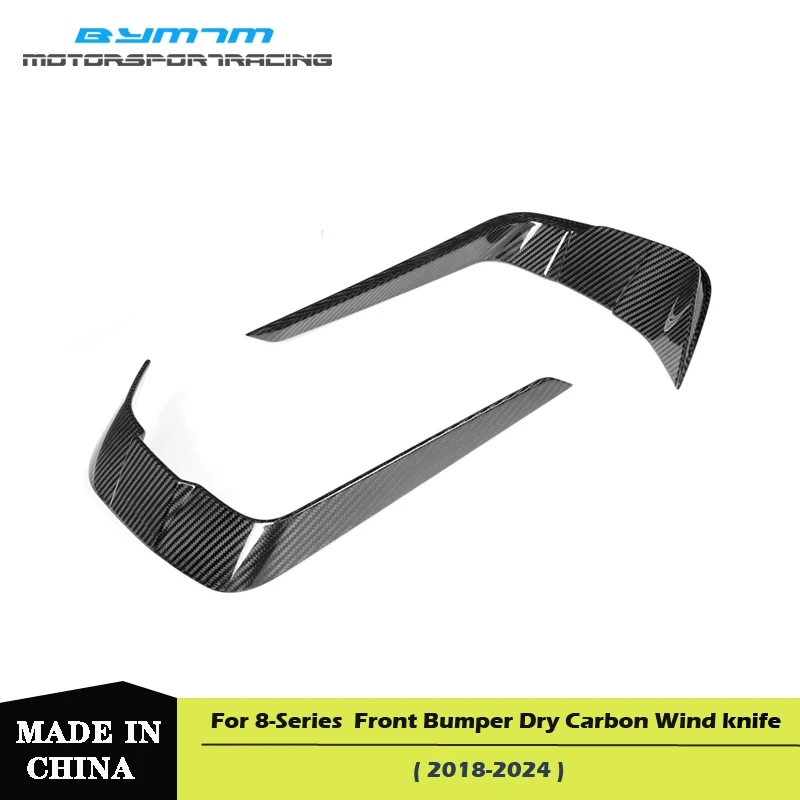 Dry Carbon fiber Front Bumper Wind knife Splitter Car exterior decoration For BMW 8 Series G14 1G5 G16