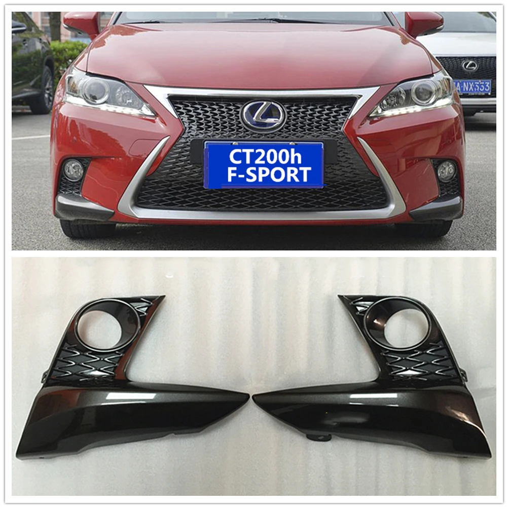 For Lexus CT200h F-Sport 2014-2017 Car Front Bumper Fog Light Cover Side Air Intake Vent Frame Light Case Housing Guard Splitter