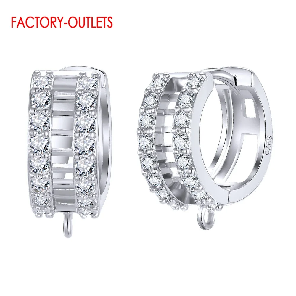 Factory Price Genuine 925 Sterling Silver Earring Findings Newest Korean High Quality Earrings Accessories For DIY Jewelry