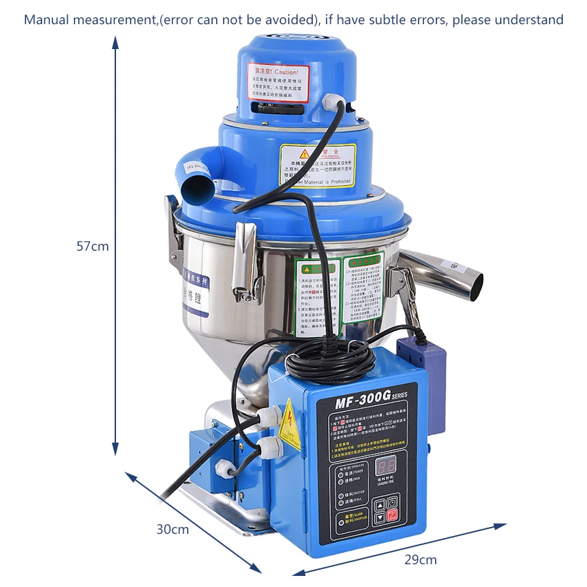 Imagem -04 - Automático Máquina de Alimentação a Vácuo Máquina de Moldagem por Injeção tipo Autônomo Máquina Alimentador de Sucção de Partícula Plástica Mf300g