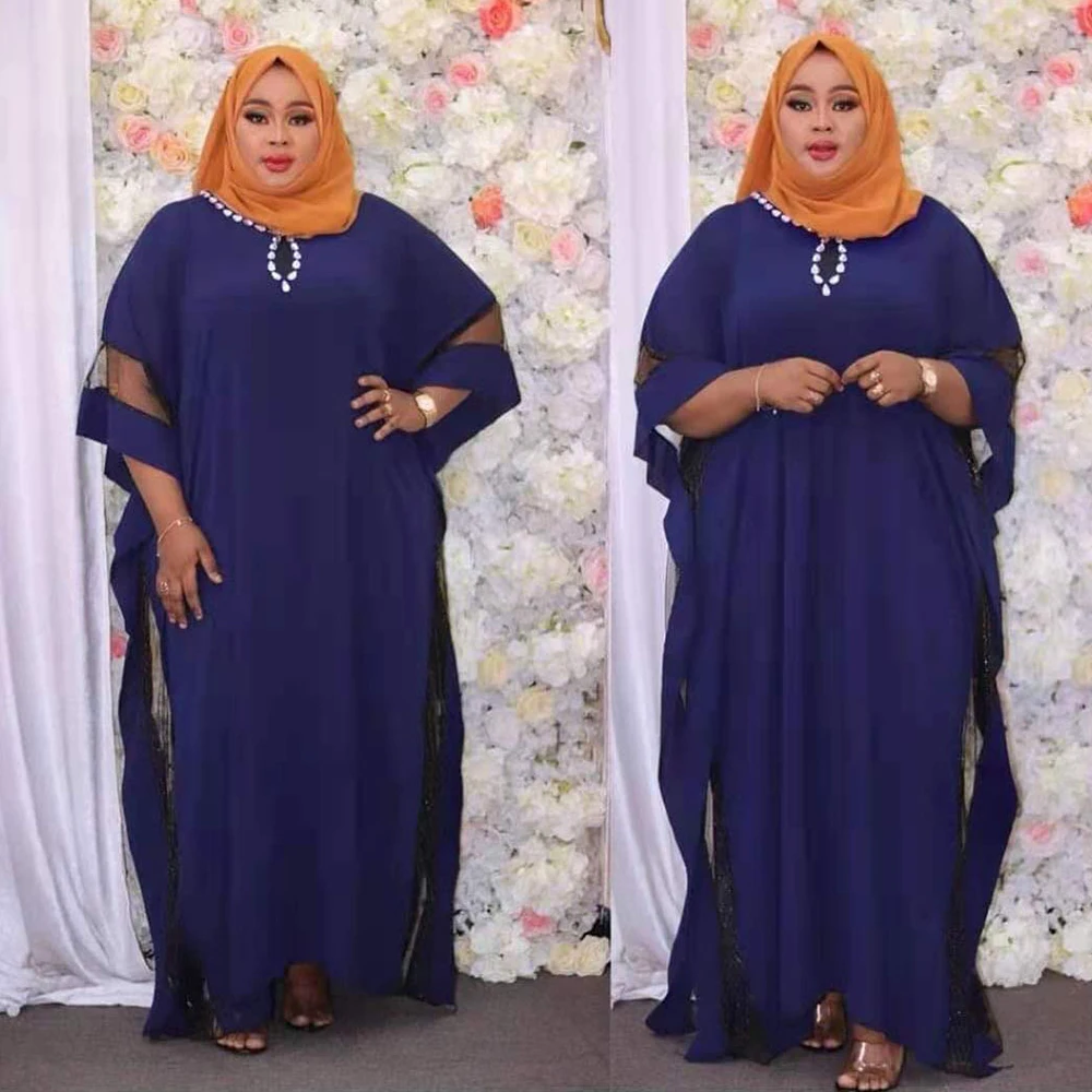 

Muslim Dress Abaya Dubai Maxi African Design Loose Print Robe Gowns Plus Size Two-Piece Dress Robe Femme Kaftan Islam Clothing