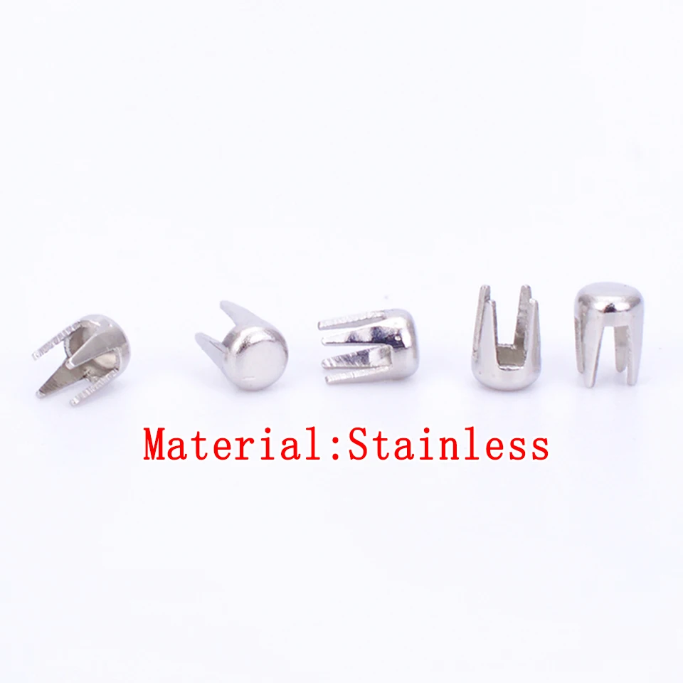 J-500/1000sets DIY Clothing Accessories Pearl Cap Tubular Leather Rivets Craft Repair No hole Pearl Pearl Knitting Lace Hat Hair