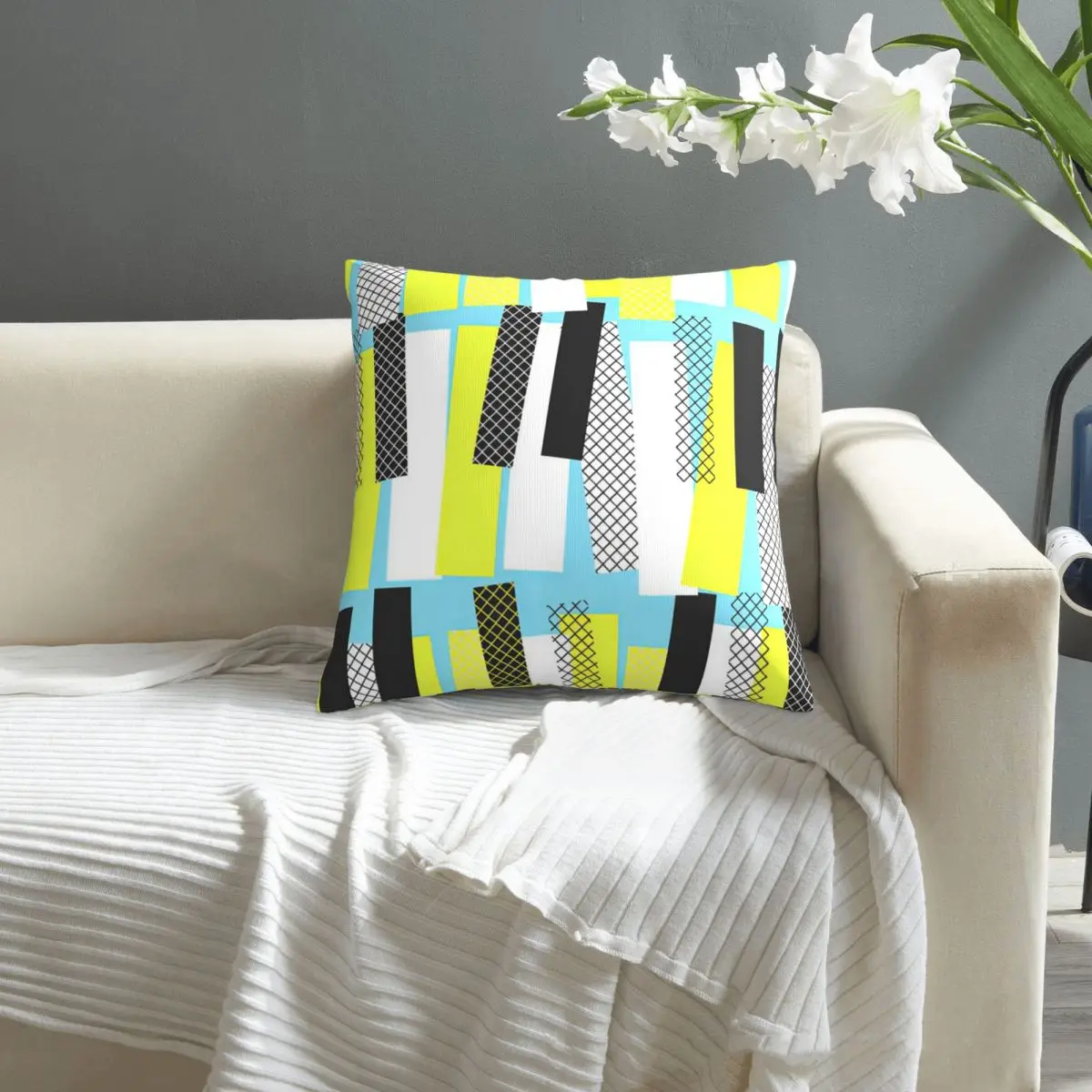 Bright Summer Colors Piano Keys Pattern pillowcase printed cushion cover sofa waist pillow pillow cover