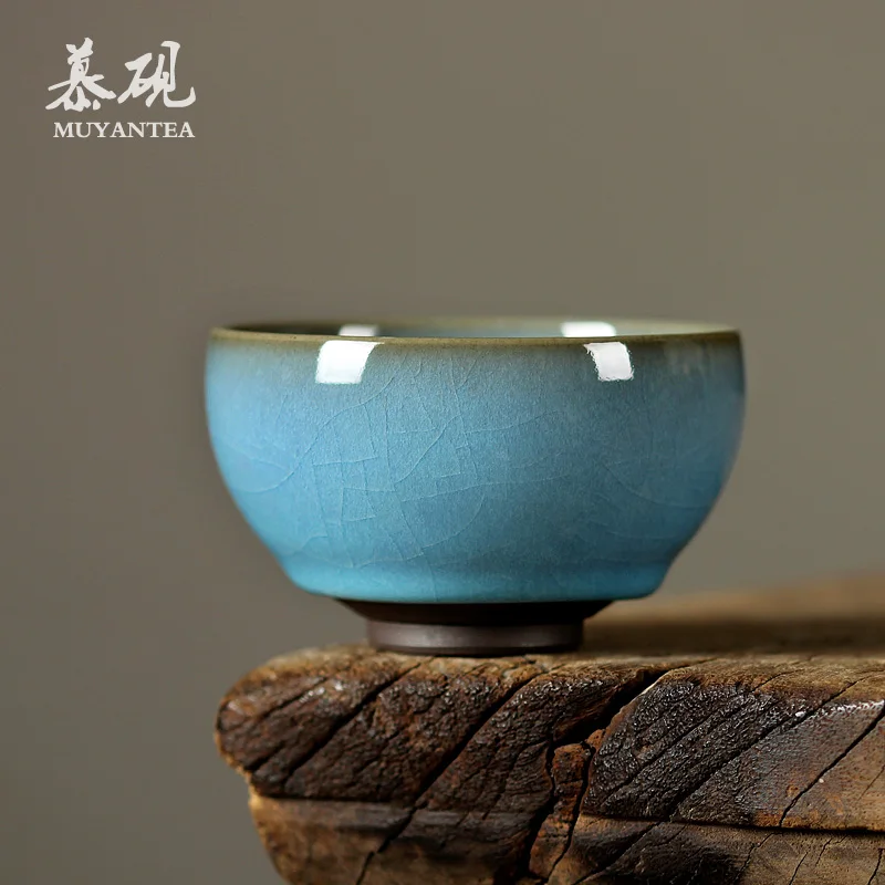 MuYan Su Tianpei lake light cup pure manual celadon high-end kunfu tea sample tea cup tea cup master cup