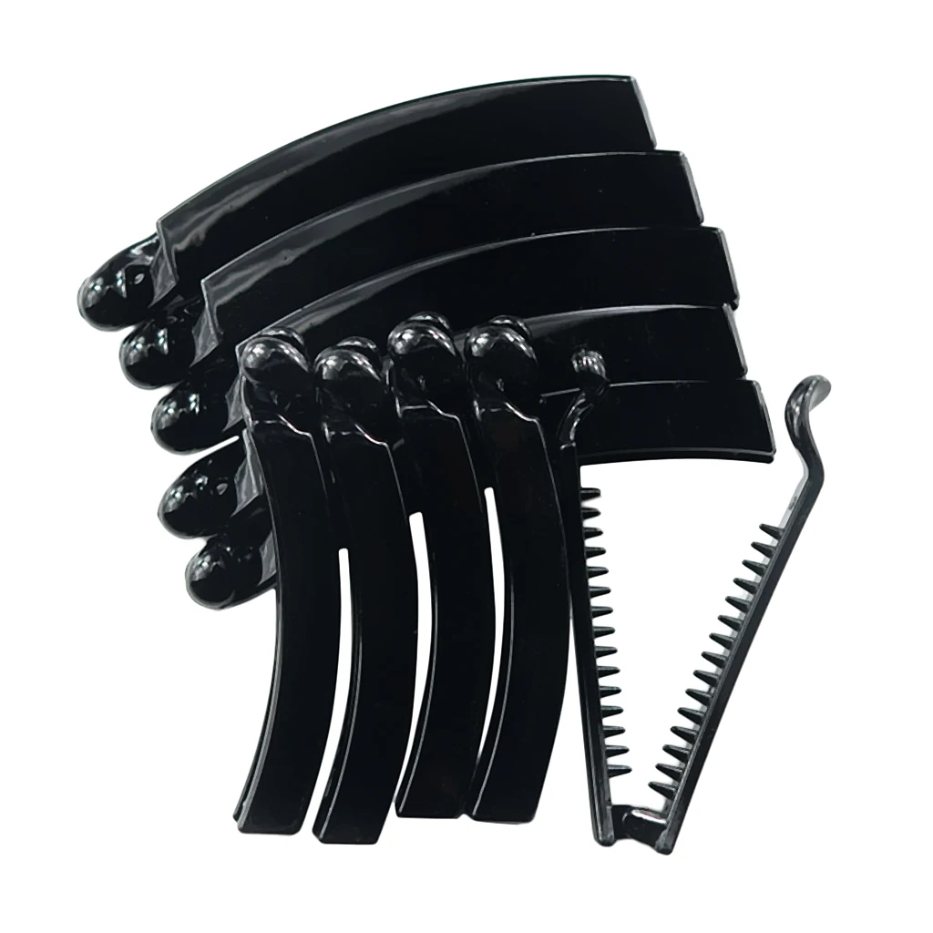 10 Pieces High Quality Imported BANANA HAIR SLIDE COMB CLIPS/HAIR GRIPS Black 8cm 10cm Long Hair Comb for for Fine Hair Types