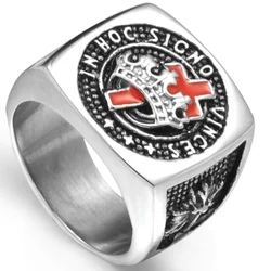 Charm Men's Fashion Personality Cross Rings Vinces Knights Templar Masonic Rings Men's Fashion Jewelry Accessories