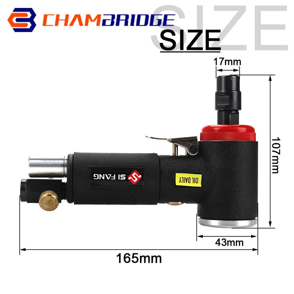 Air Angle Die Grinder Tool Kit 1/4 inch Pneumatic Right Angle Die Grinder 90 Degree Mini Air Die Grinder with Sanding Discs Tool