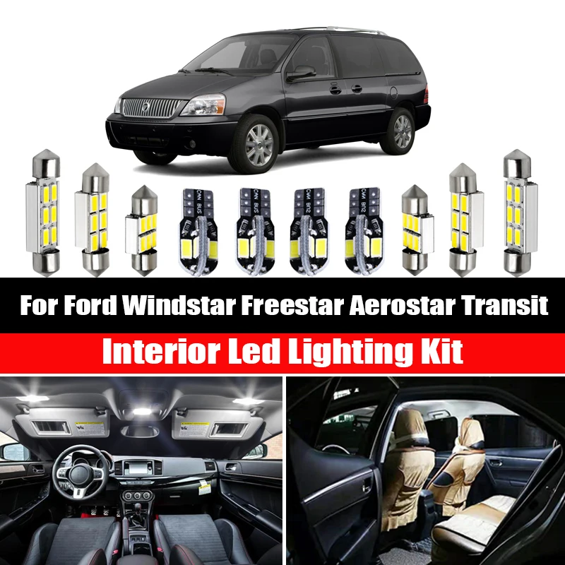 For Ford Windstar Freestar Aerostar Transit Connect Econoline Canbus Vehicle LED Interior Dome Trunk Light Kit Auto Lamp