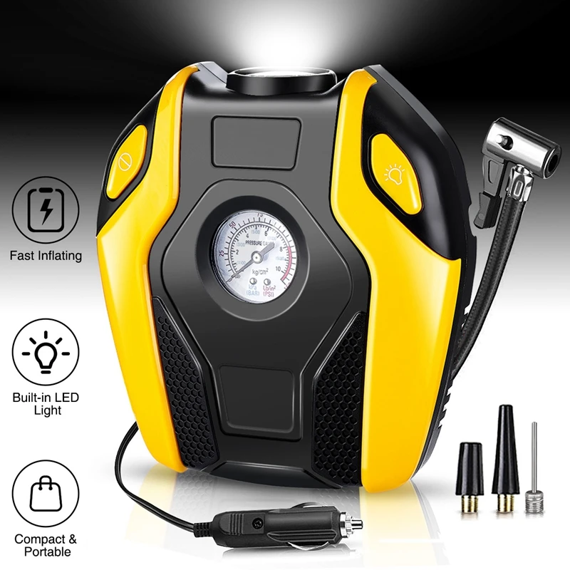 12V 150Psi Car Tire Inflator Electric Tire Pump Digital Portable For Mini Car Bicycles And Air Compressor Inflator Pump Tool