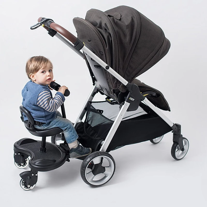 IMBABY-Adaptador de Pedal Universal para cochecito, placa de pie para remolque auxiliar de segundo niño con asiento para gemelos, patinete