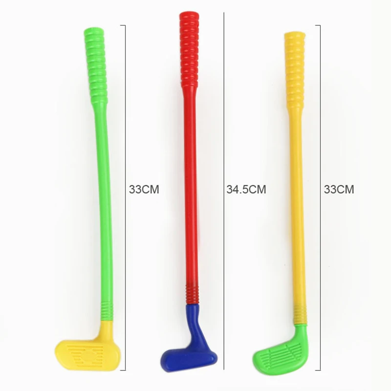 Kid Golf Plastic Golf Clubs Balls Indoor Outdoor Leisure Sports Set  Equipment Children Outdoor Games Plastic Mini Golf Club Set