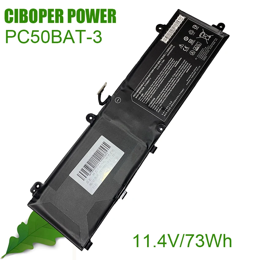 Bateria Genuína Pc50bat3 11.4v do Portátil de cp 73wh para a Chave 15 Comet Lake Pc50dn2 911 p1 Série Caderno
