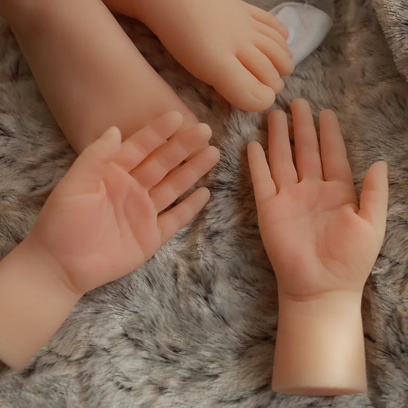 Lebensechte Hand Modell Kinder Kinder Nachahmung Hand Schießen Fotografie Requisiten Kleine Nette Gefälschte Hände Skizze TPE K01 ZISHINE – Detail 6
