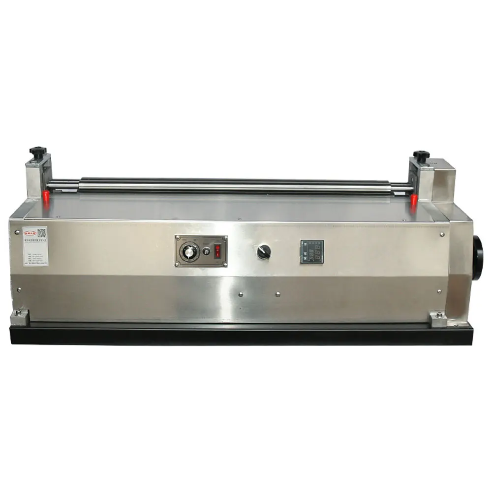 Adjustable speed stainless steel paper glue machine 2300W 720mm hot melt type gluing machine Desktop glue applicator