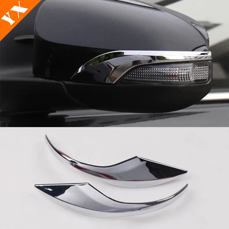 Para toyota C-HR chr 2017 2018 2019 2020 abs carbono/chrome decoração do carro retrovisor porta lateral transformando espelho capa guarnição 2 pçs