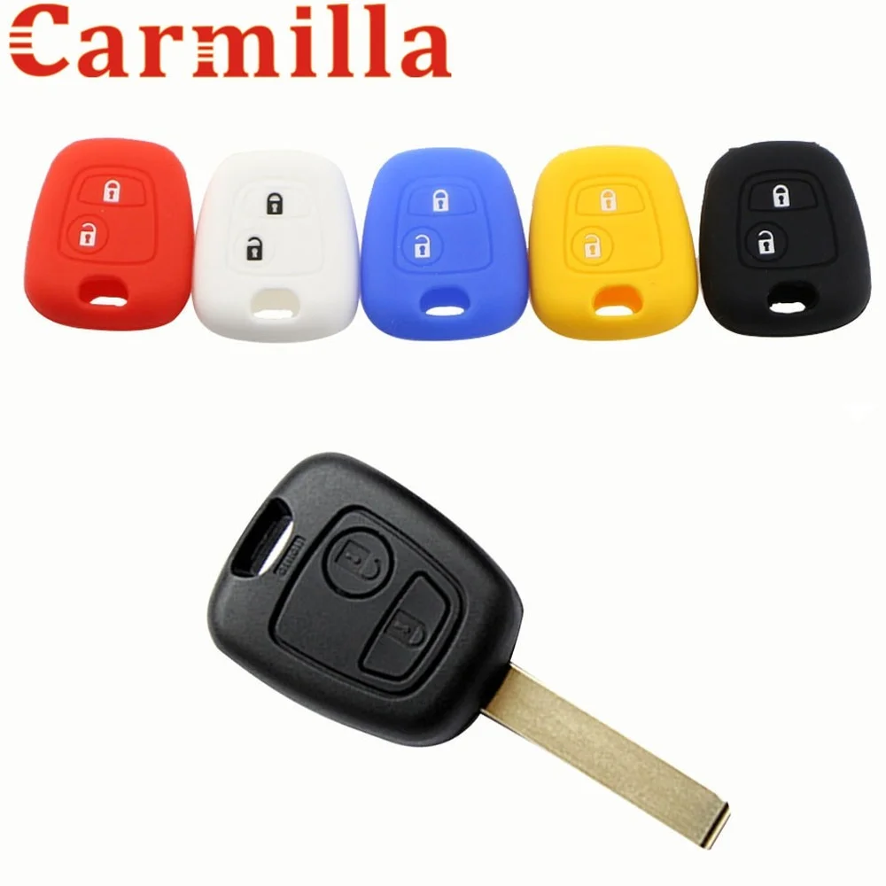 Silicone Key Cover Case for Peugeot 107 206 307 207 406 408 for Citroen C1 C2 C3 Berlingo Picasso Xsara Picasso for Toyota Aygo