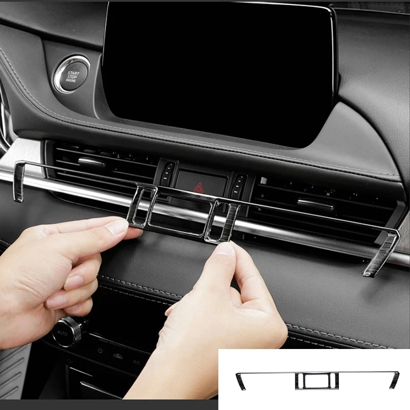 For Mazda 6 Atenza Mazda6 2019 2020 2021 Stainless Steel Window Switch Cover Trims Center Outlet Vent  Frame Car Styling Sticker