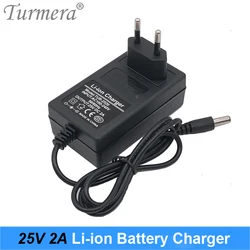 25V 2A Charger for 25V Screwdriver Shurik Battery DC 5.5*2.1mm with Indicator for 6S Battery Pack and Vacuum Cleaner Use Turmera