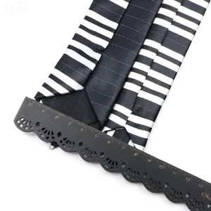 Classic musical notes tie printed for unisex, silky, thin and smooth ties, piano guitar tie, simple and elegant, fashion ties, gift 12 Main sales tie Hero Man - №10