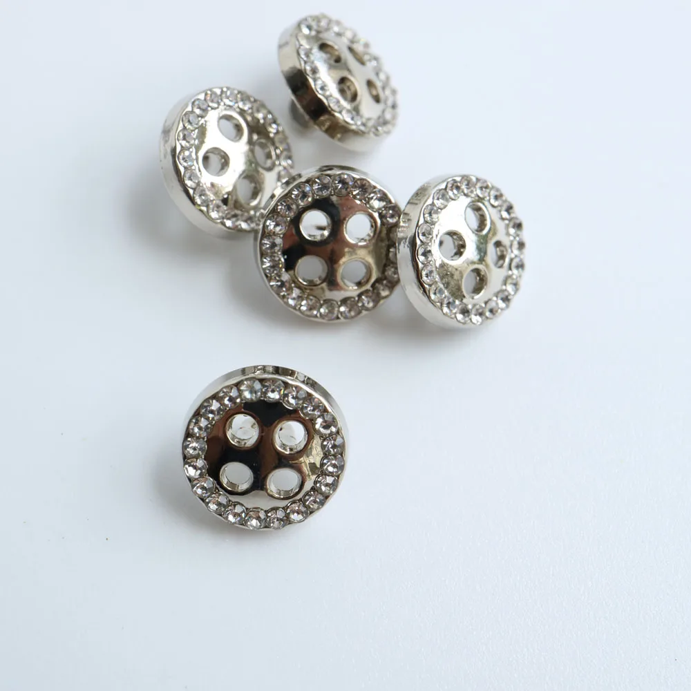 5pcs/lot small Rhinestone buttons for shirt Decorative sewing flatback buttons for cashmere Knit cardigan DIY sewing accessories