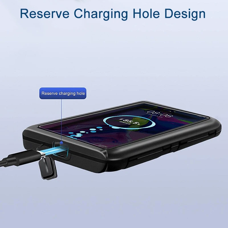 Untoom Waterproof Bicycle Phone Holder Stand Motorcycle Handlebar Cell Phone Support Mount Touchscreen Bike Phone Bag Case Cover