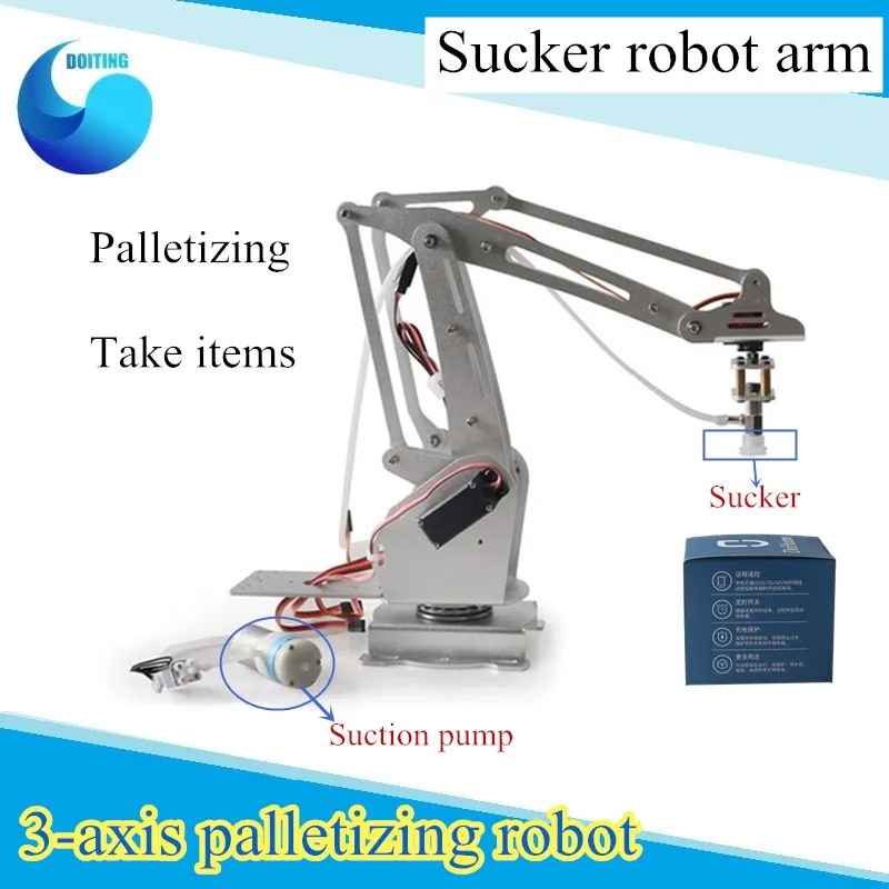 3 DOF Palletizing Robotic Arm 3-axis Robot With Sucker Industrial 3D Printer Suction robot DIY Robot Parts Robotic Education