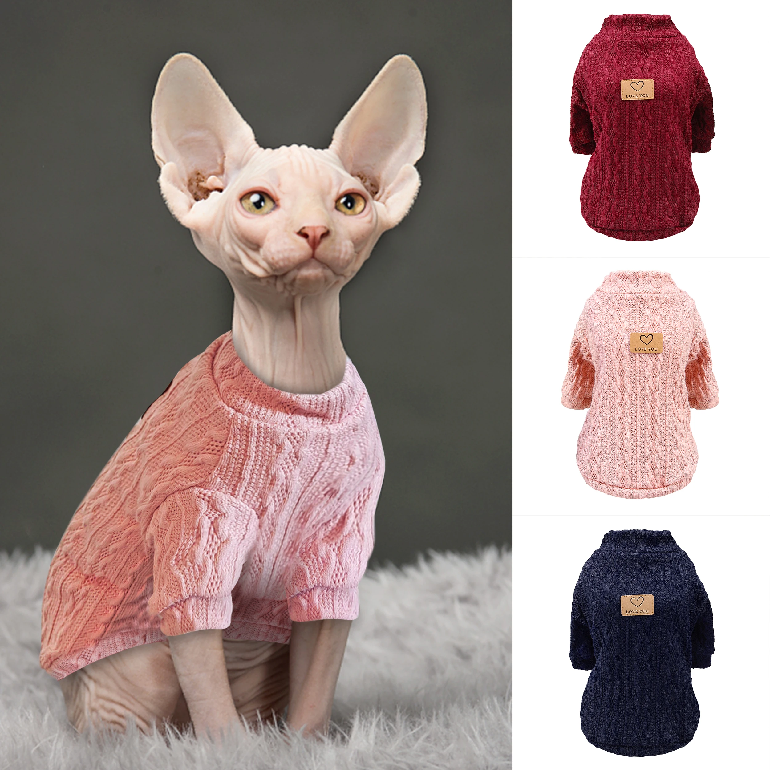 

Warm Cat Dog Clothes Winter Sphynx Coat Jacket Puppy Kitten Clothes Cotton Dog Pet Clothing for Small Medium Dogs Cats Chihuahua