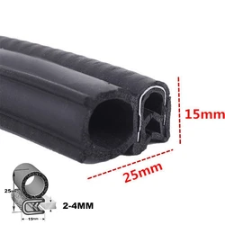 3M Universal Door Edge Trim Protector Guard Hardwearing Car Auto Truck Ship Dustproof Rubber Seal Strip with steel sheet