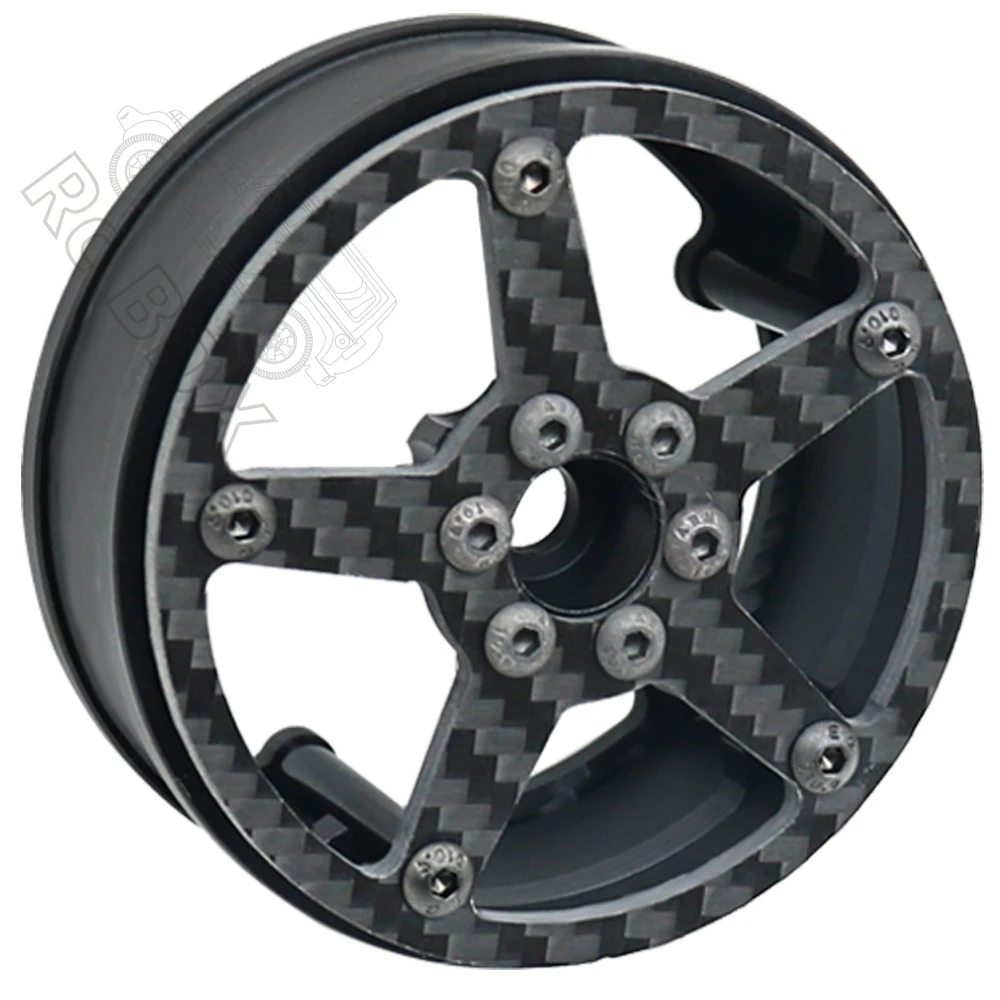 Carbon Fiber 2.2 inch Rims Hub for 1/10 RC Crawler Car Axial SCX10III AXI03003 RBX10 RR10 Wraith 90048 90018 TRX4