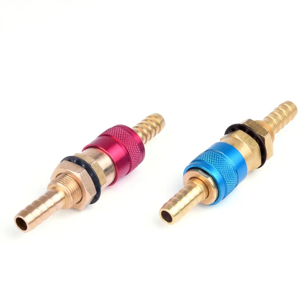 6mm 8mm 10mm Water Cooled Air Cooled Gas Water Adapter Quick Connector Fitting For MIG TIG Welding Torch Plug