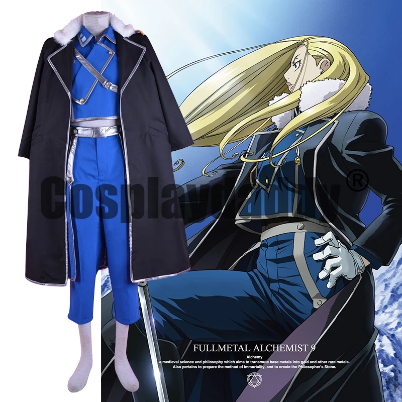 

Fullmetal Alchemist FA Amestris Fort Briggs Major General Olivier Mira Armstrong Uniform Attire Anime Cosplay Costume F006