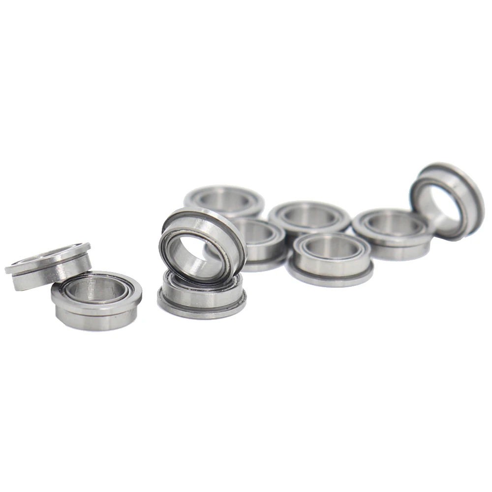 FR144ZZ Flange Bearing 3.175x6.35x2.779 mm ABEC-1 ( 10 PCS ) Inch Flanged FR144 Z ZZ Ball Bearings